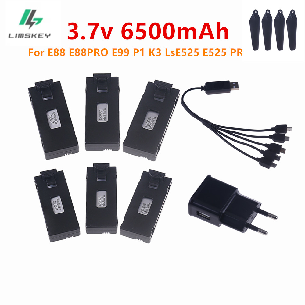3.7V 6500mAh 리포 배터리 및 충전기 E88  - Eachine Drone E58 리뷰 및 가격